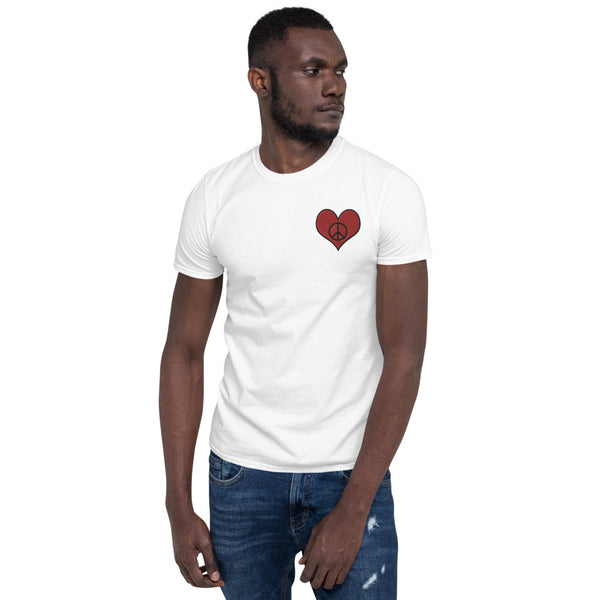 Snow Love & Peace Embroidered T-Shirt for Men