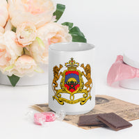 State Emblem of Morocco - White glossy mug