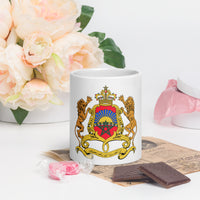 State Emblem of Morocco - White glossy mug