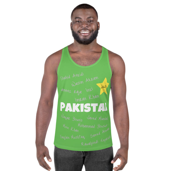 Pakistan Cricket Inspired Tank Top for Men