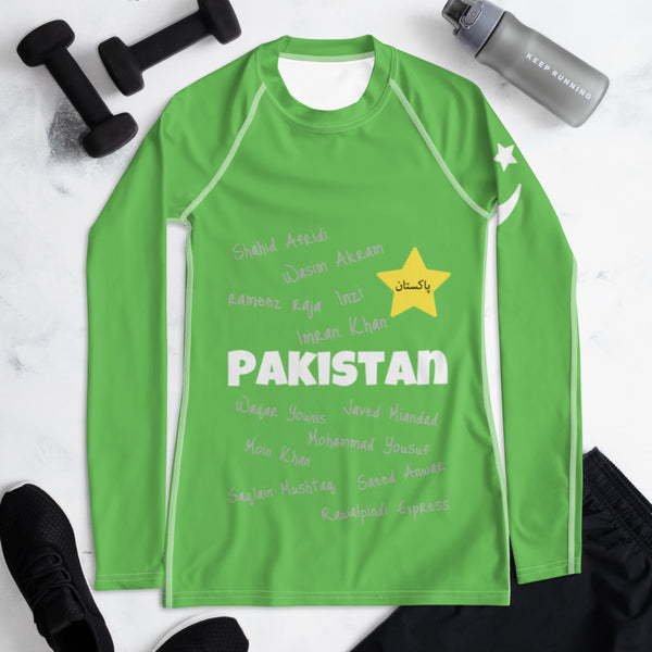 Pakistan Cricket Inspired Women's Rash Guard