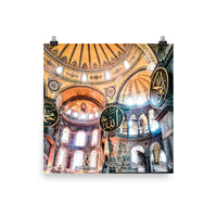 Light Salmon Inside of Hagia Sophia Poster Part 2