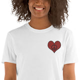 Lavender Love & Peace Embroidered T-Shirt for Women