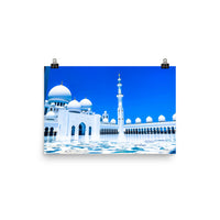 Dodger Blue Sheikh Zayed Grand Mosque Poster
