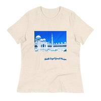 Antique White Women's Sheikh Zayed Grand Mosque Relaxed T-Shirt