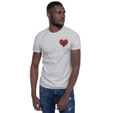 White Love & Peace Embroidered T-Shirt for Men